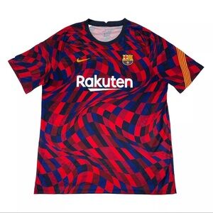 Nike Rakuten Barcelona Soccer Jersey Mens XL Football Club Dri Fit Short Sleeve